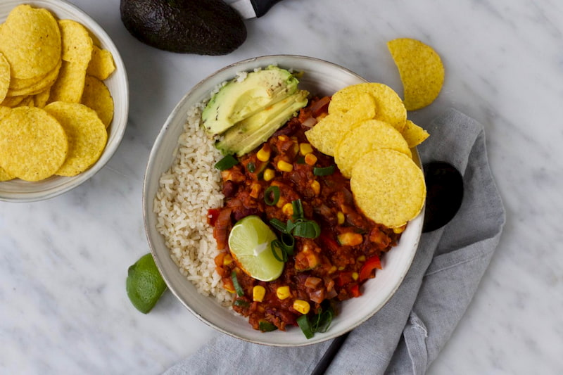 Vegetarisch eenpansgerecht - Chili sin carne